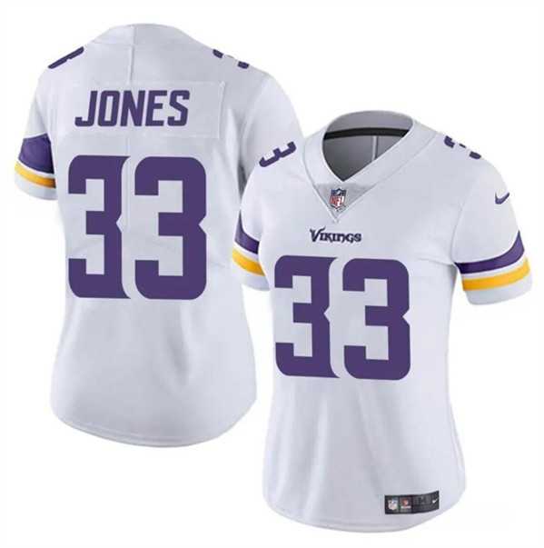 Women%27s Minnesota Vikings #33 Aaron Jones White Vapor Untouchable Limited Stitched Jersey Dzhi->women nfl jersey->Women Jersey